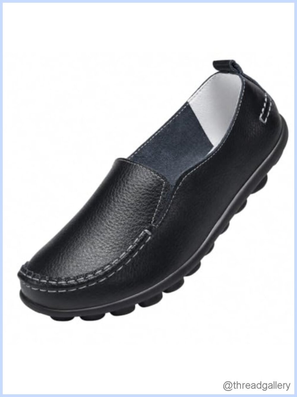 Leather Slip On Loafers Comfortable Walking Flats Casual Driving Shoes